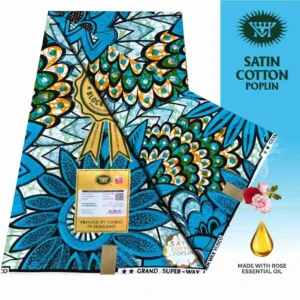 Vlisco Holland Cotton Wax Oct 25 Design – Bondi Blue