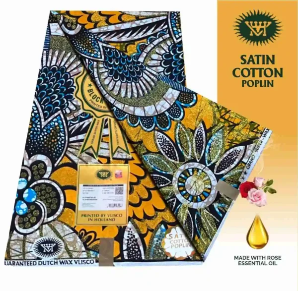 Vlisco Holland Cotton Wax Oct 25 Design – Golden