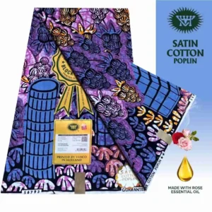 Vlisco Holland Cotton Wax Oct 25 Design – Pink + Blue