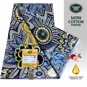 Vlisco Holland Cotton Wax Oct 25 Design – Silver