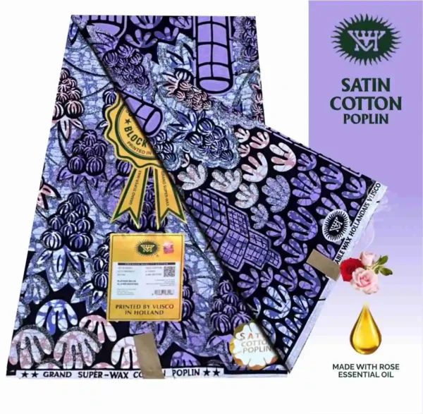 Vlisco Holland Cotton Wax Oct 25 Design – Wisteria
